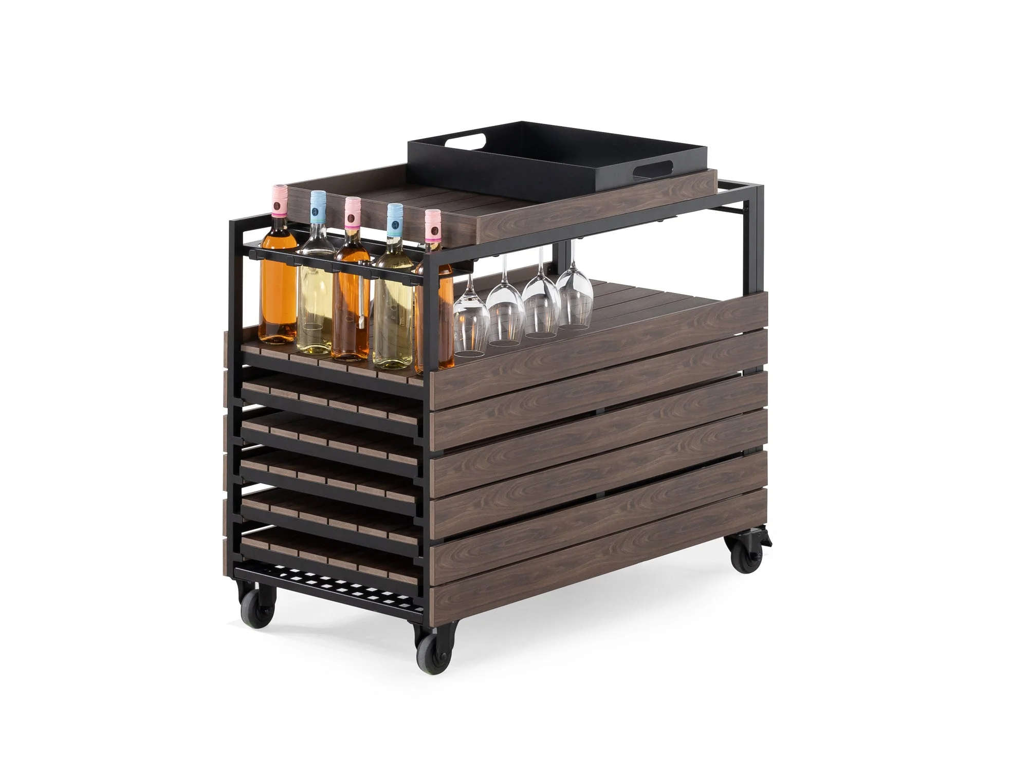 Transformer Outdoor Bar Cart - Panel Storage - Image 4