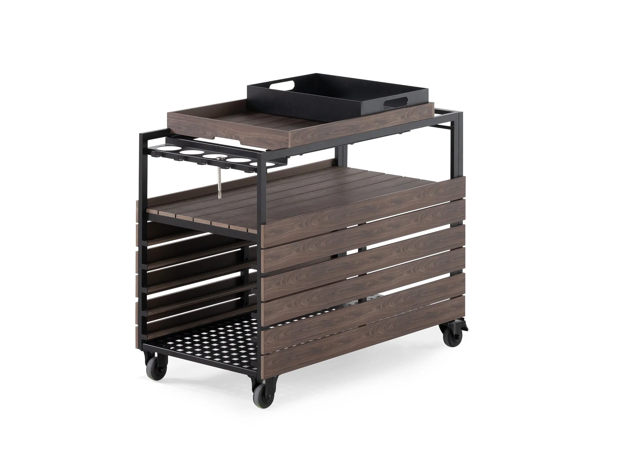 Transformer Outdoor Bar Cart - Panel Storage - Image 6
