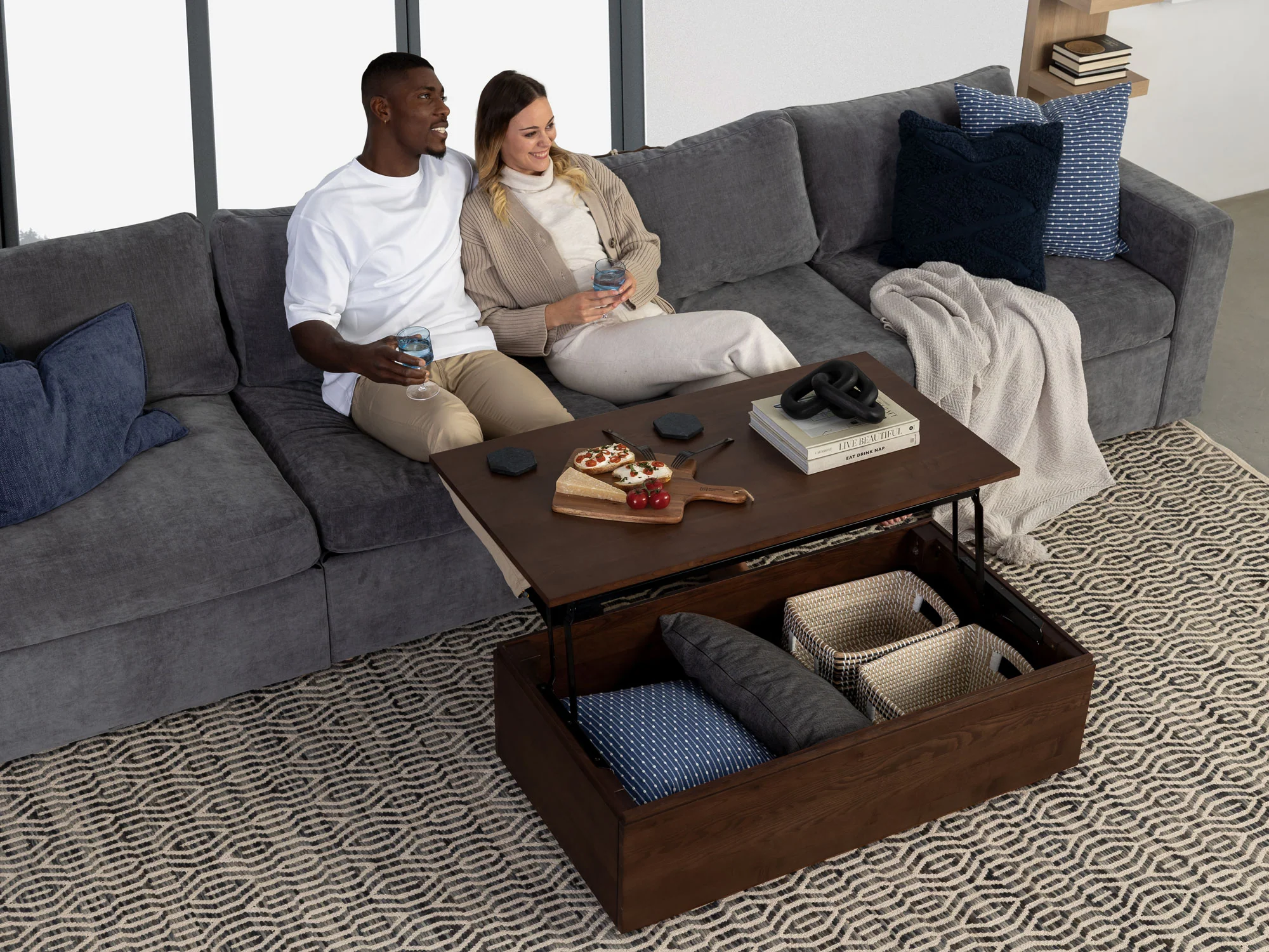 Transformer Coffee Table - Panel Storage - Image 24