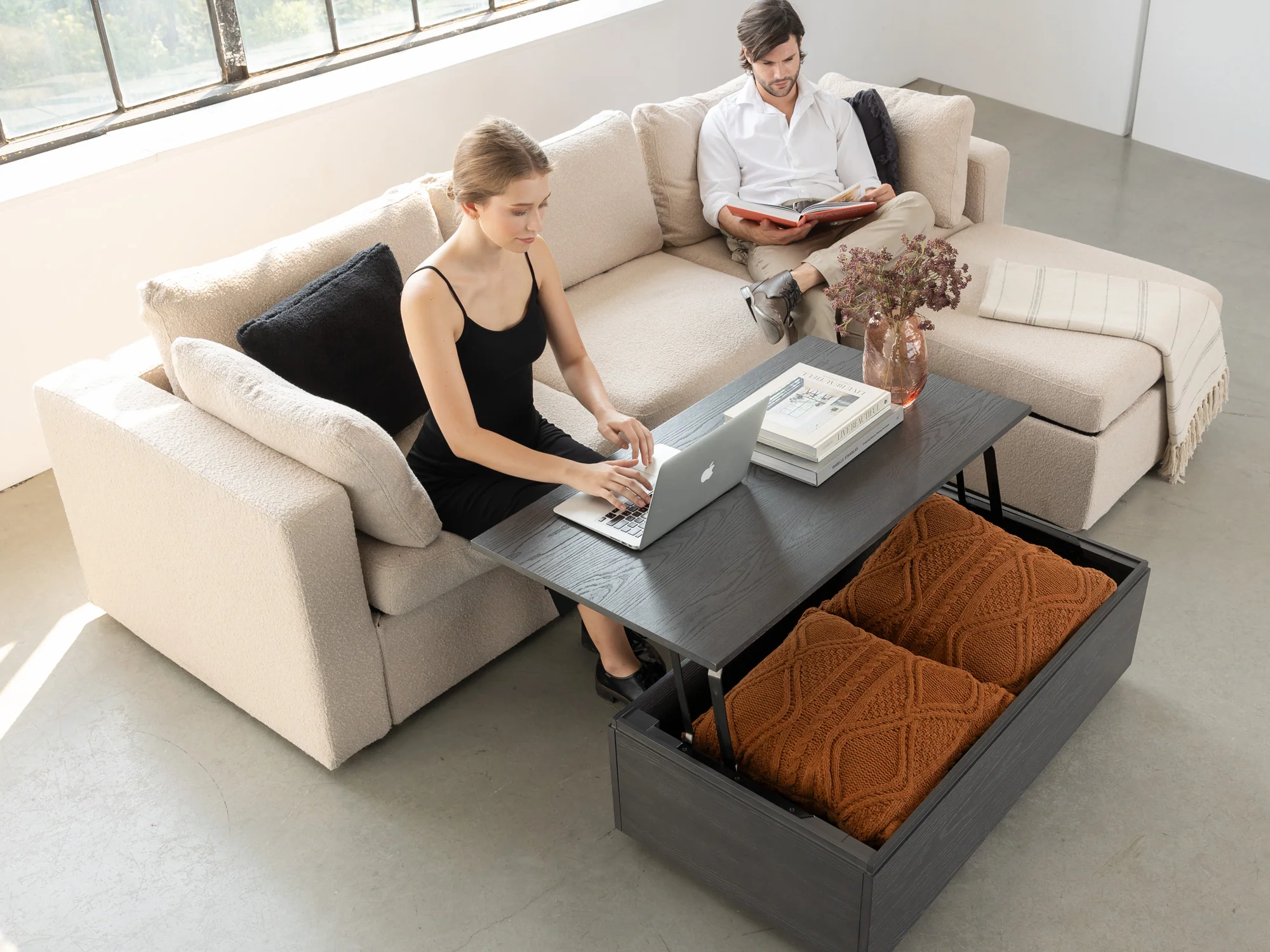Transformer Coffee Table - Panel Storage - Image 26