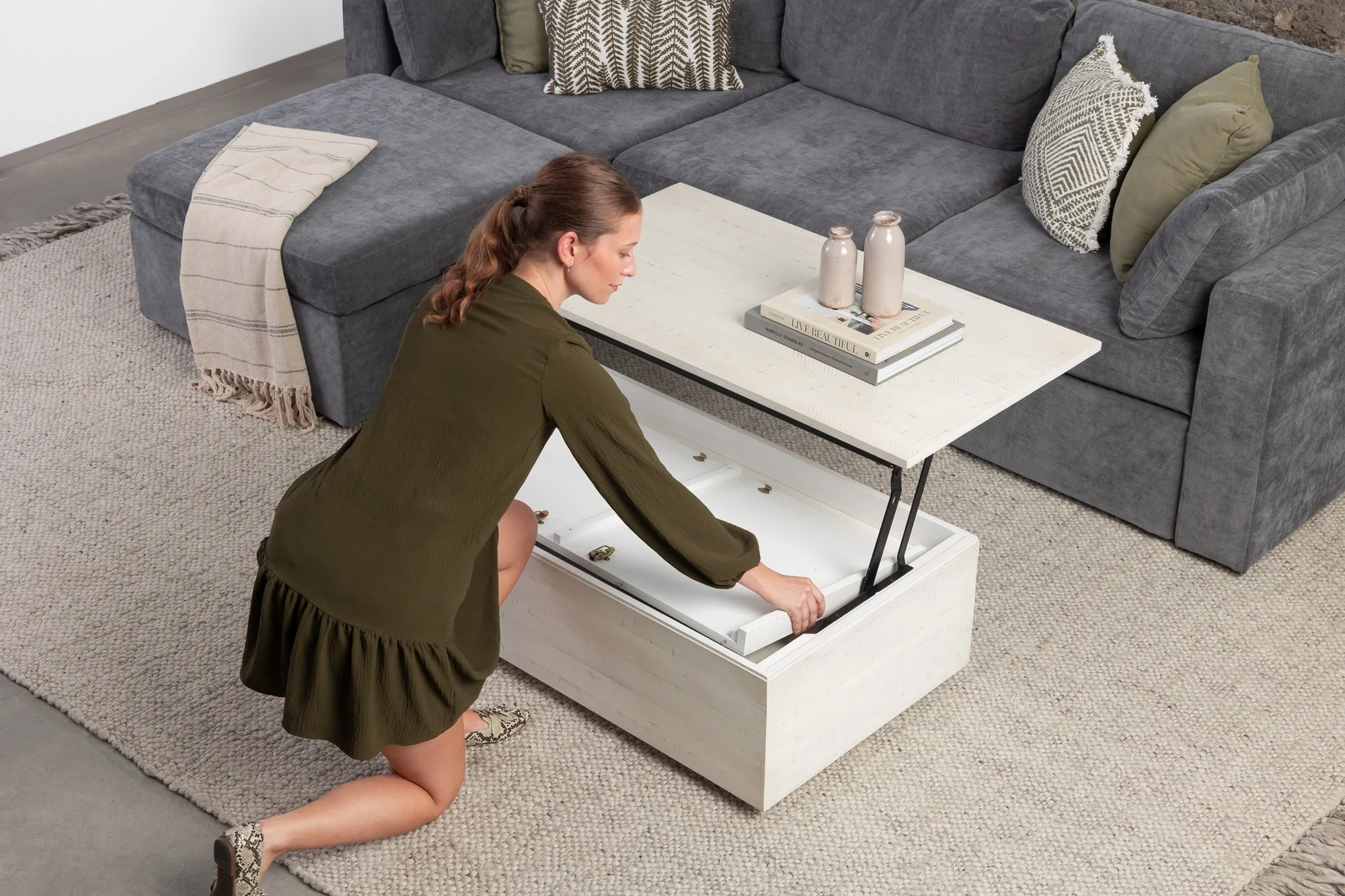 Transformer Coffee Table - Panel Storage - Image 8